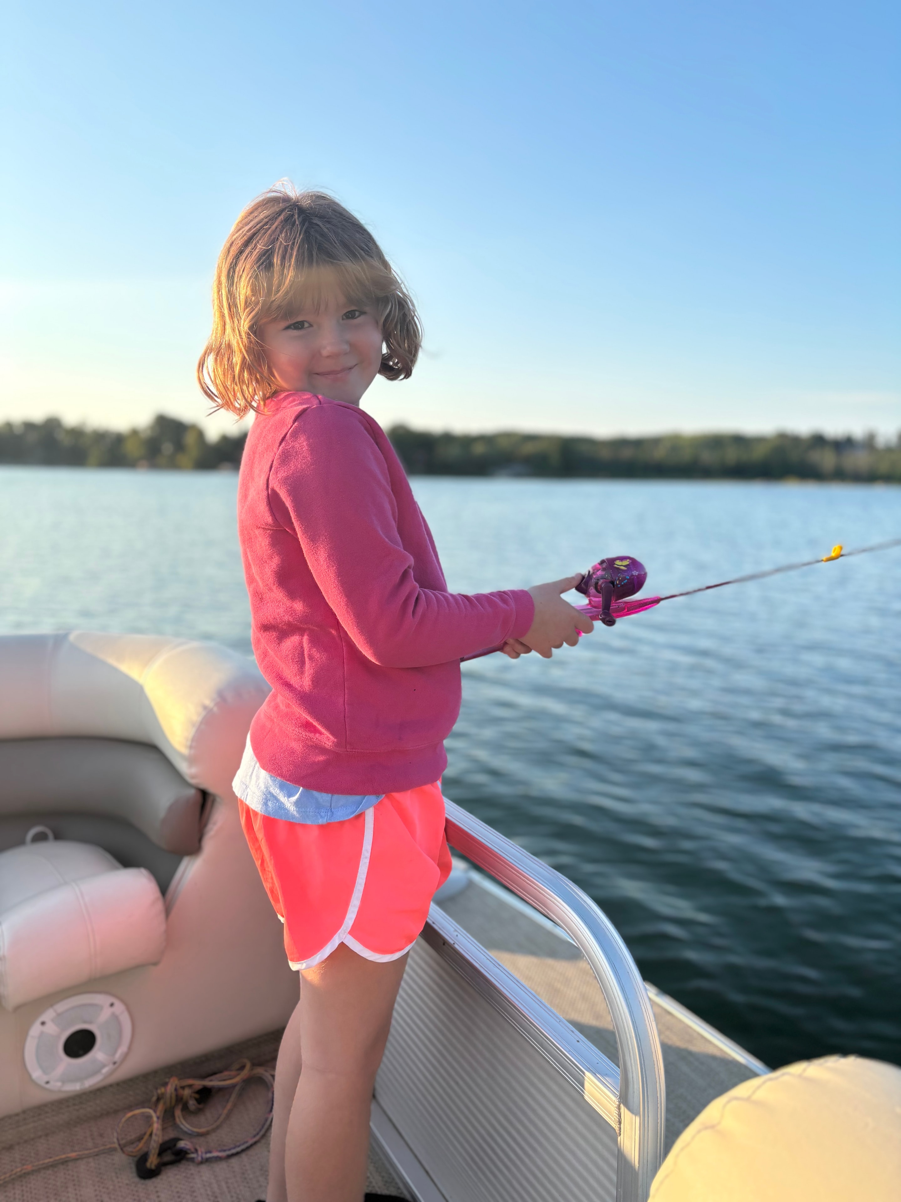 Out on the water with a happy angler